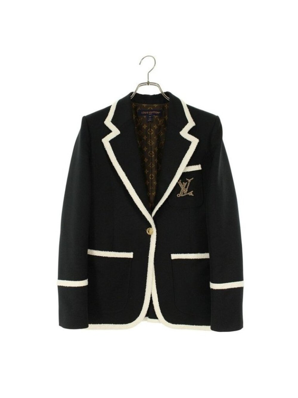 Louis Vuitton 25 AW Rw252 ww JDL Ftja10 Gold Button Patch Leather Jacket
